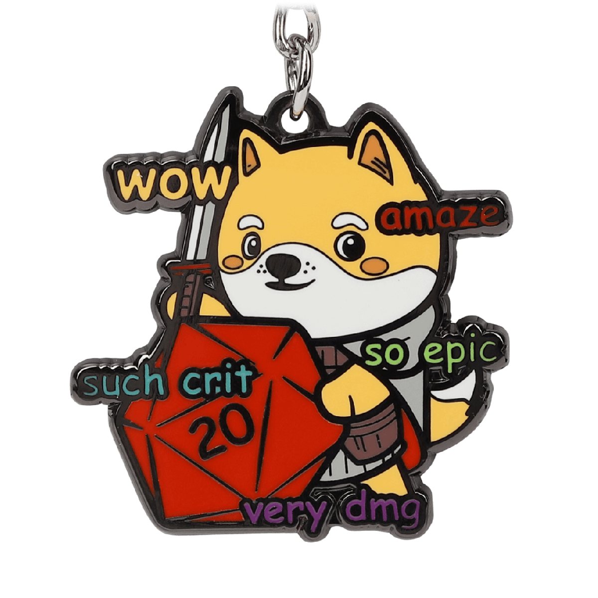 Wow Such Crit Keychain