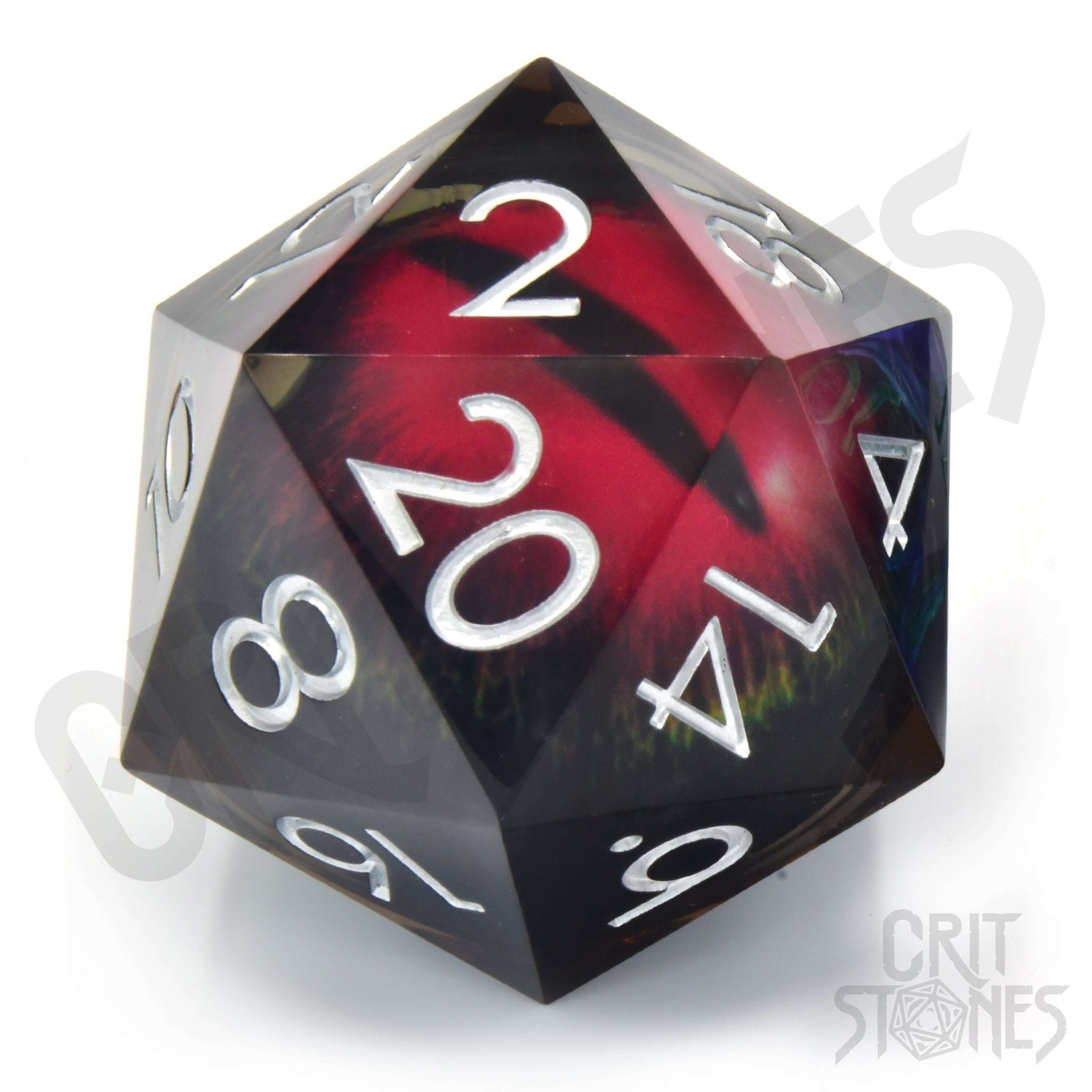 Crimson Watcher 50mm Liquid Core D20 - 50mm D20 - GlassStaff