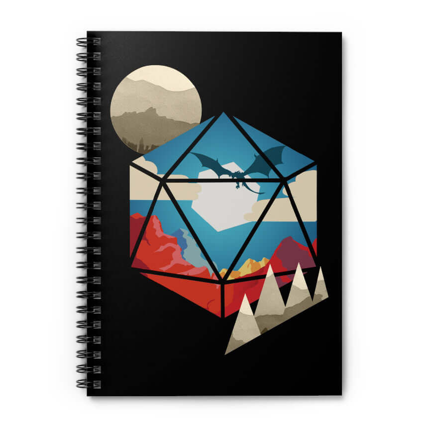 d20 World Spiral Notebook