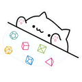 Bongo Dice Cat Sticker - D&D / TTRPG Sticker - Glassstaff