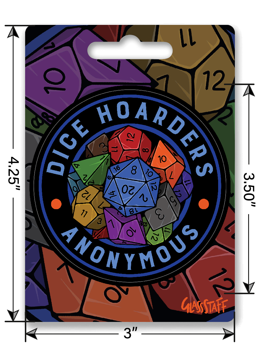 Dice Hoarders Anon Sticker - Sticker - GlassStaff