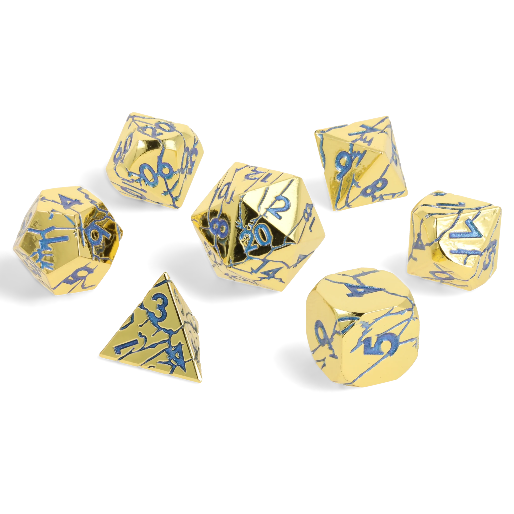 Divinity Unbound Metal RPG Dice Set - RPG Dice Set - GlassStaff
