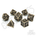 Dragon's Legacy Hollow Metal RPG Dice Set - RPG Dice Set - GlassStaff