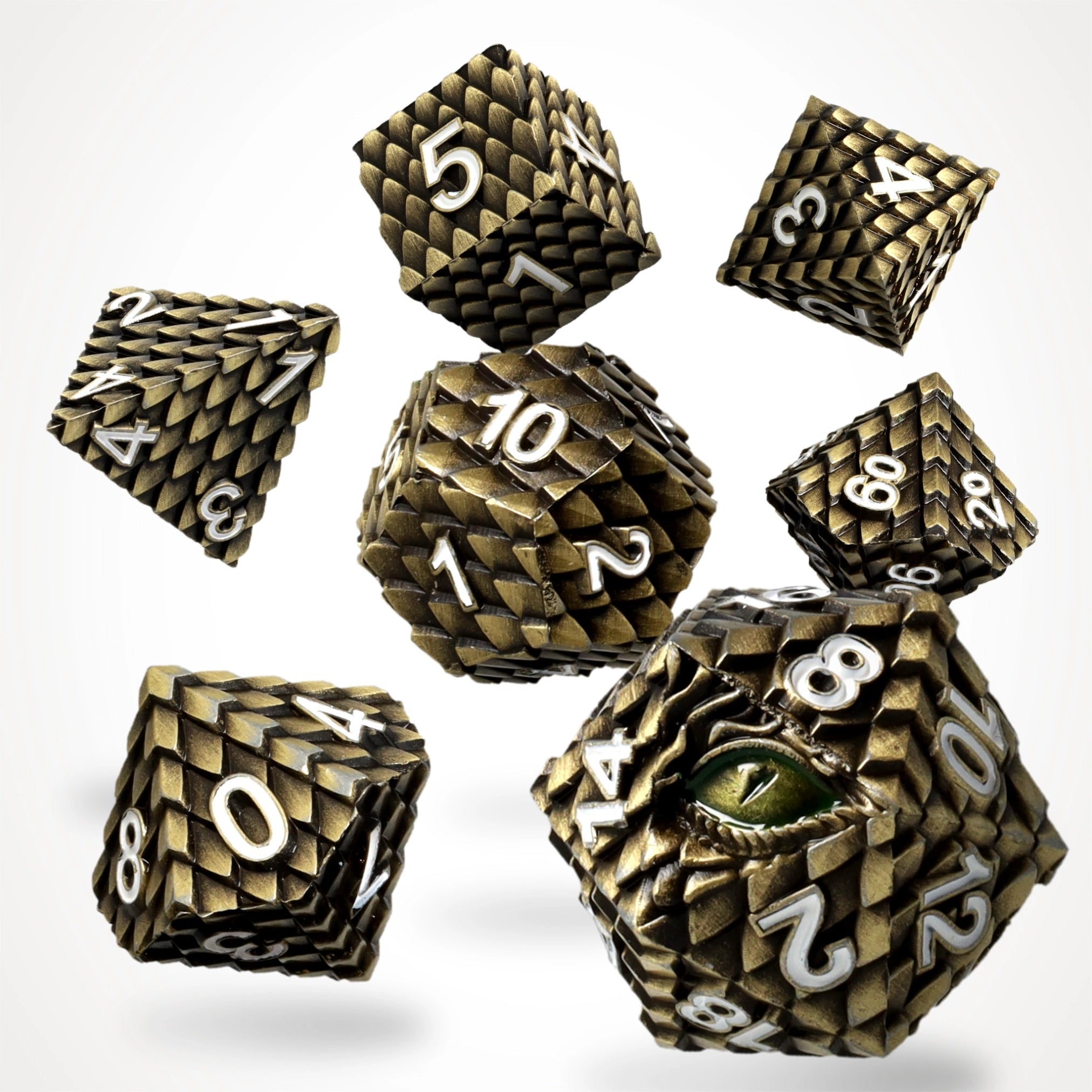 Drudaxizius Metal RPG Dice Set - RPG Dice Set - GlassStaff