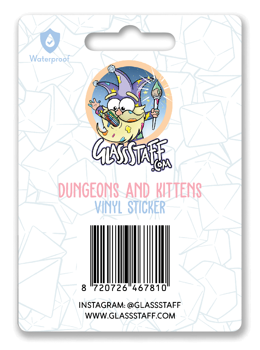 Dungeons & Kittens-sticker - D&D / TTRPG-sticker - Glassstaff