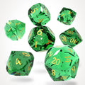 Emerald Dagger Glass RPG dice set - RPG Dice Set - GlassStaff