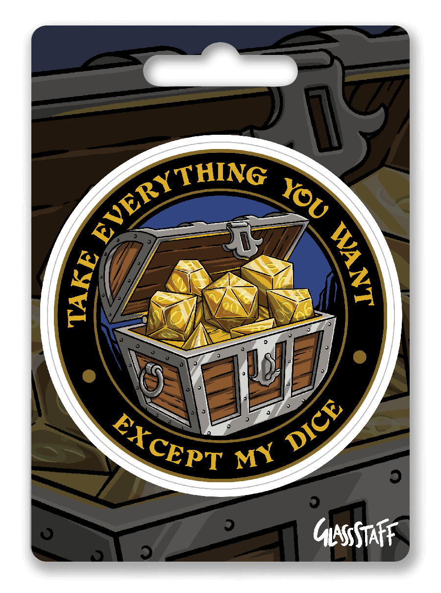 Except My Dice Sticker - Sticker - GlassStaff