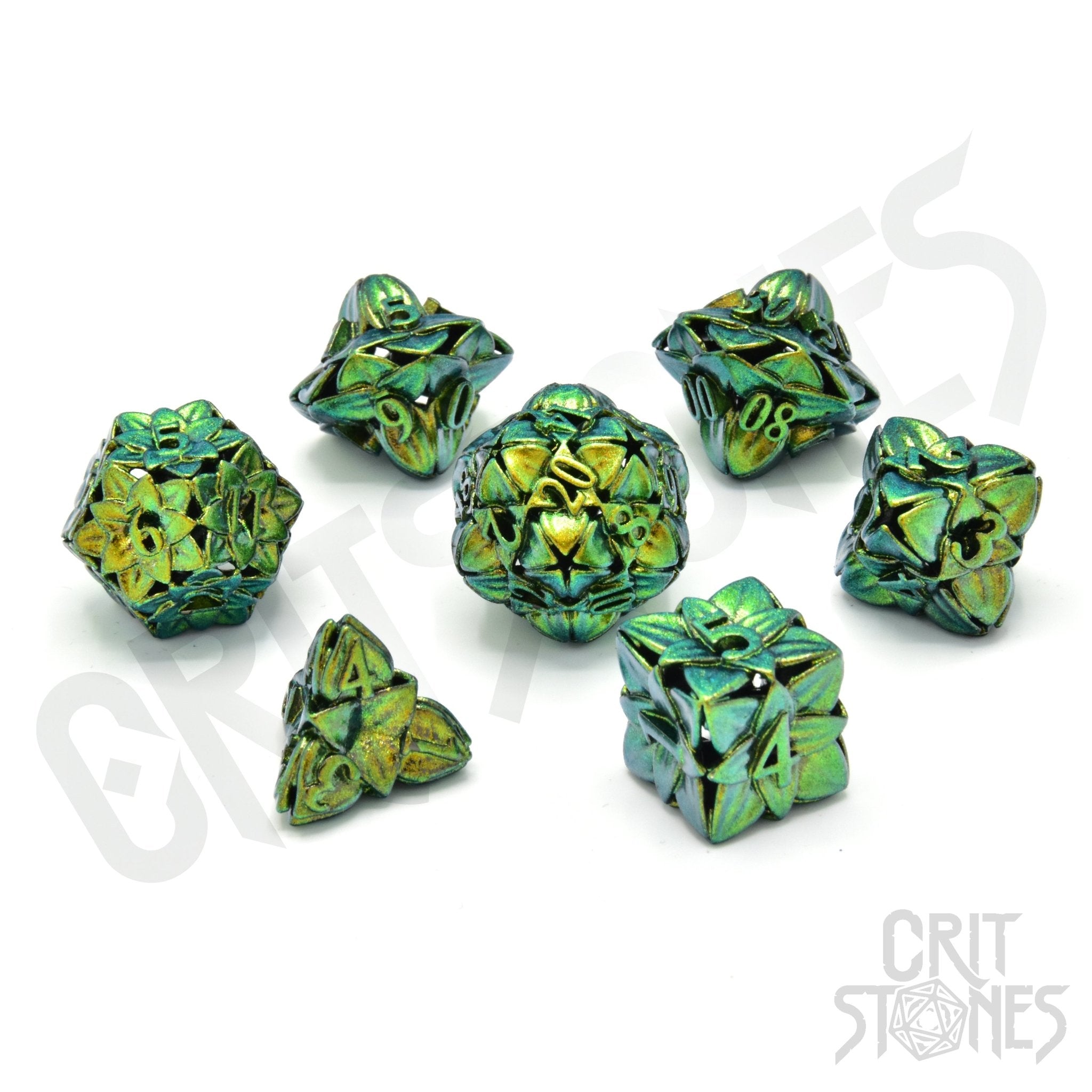 Feywild Charm Metal RPG Dice Set - RPG Dice Set - GlassStaff