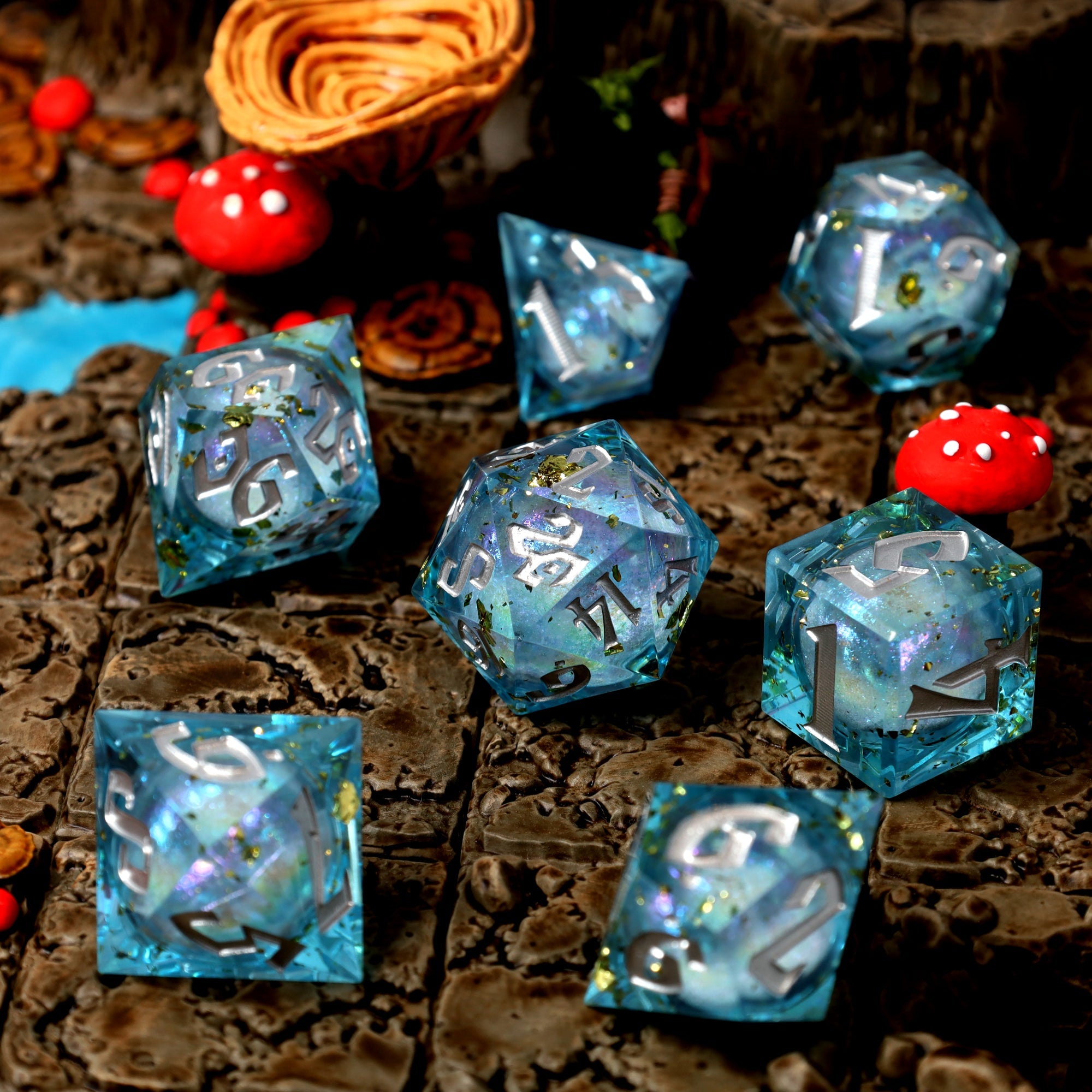 Flux Fortune Liquid Core RPG Dice Set - RPG Dice Set - GlassStaff