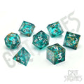 Forest Fountain Liquid Core RPG Dice Set - RPG Dice Set - GlassStaff