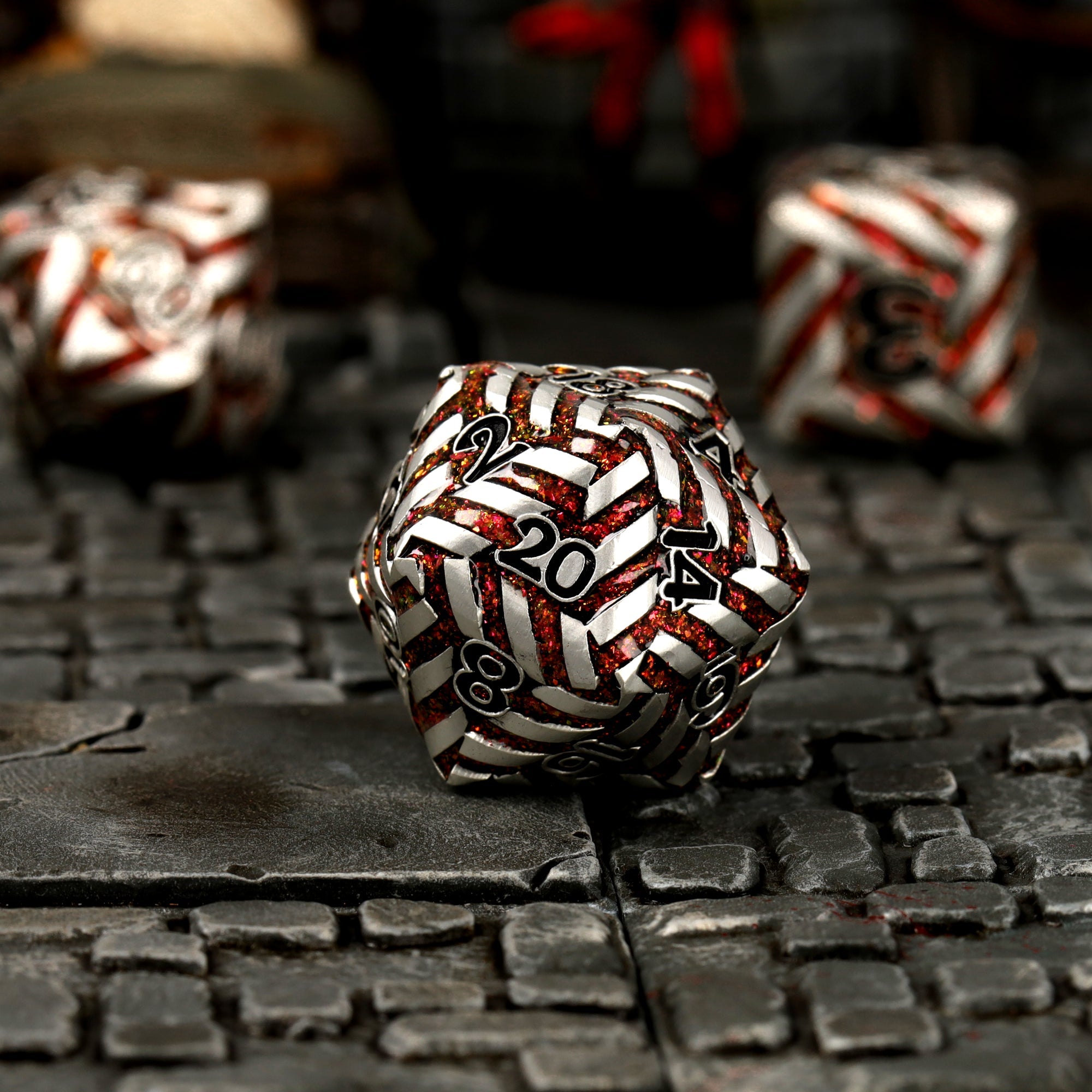 Forgespired Metal RPG Dice Set - RPG Dice Set - GlassStaff