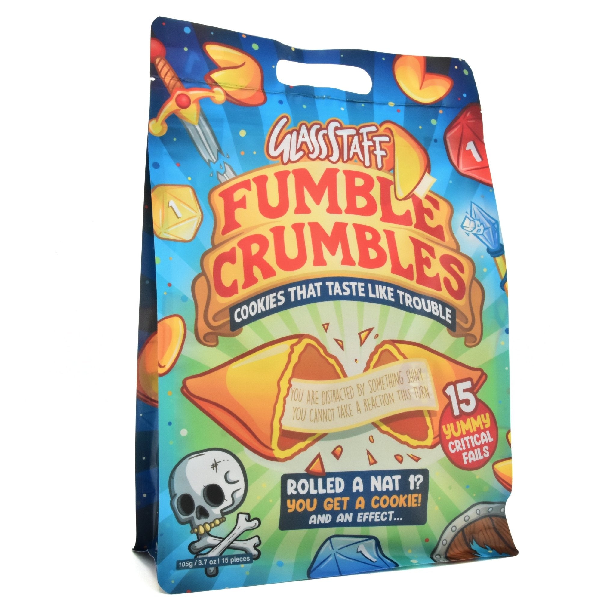 Fumble Crumbles - Critical Fail Cookies - Food - GlassStaff
