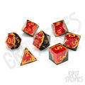 Gemcutter's Ruby Geode RPG Dice Set - RPG Dice Set - GlassStaff