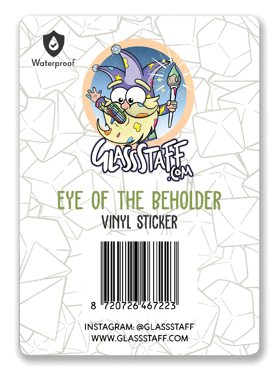 Oog van de Beholder-sticker - D&D / TTRPG-sticker - Glassstaff