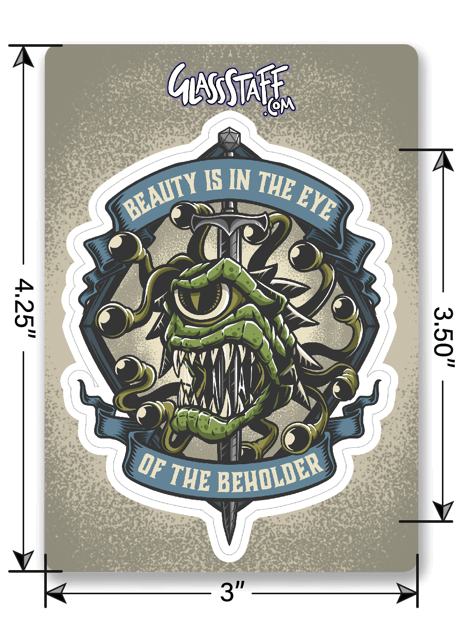 Oog van de Beholder-sticker - D&D / TTRPG-sticker - Glassstaff