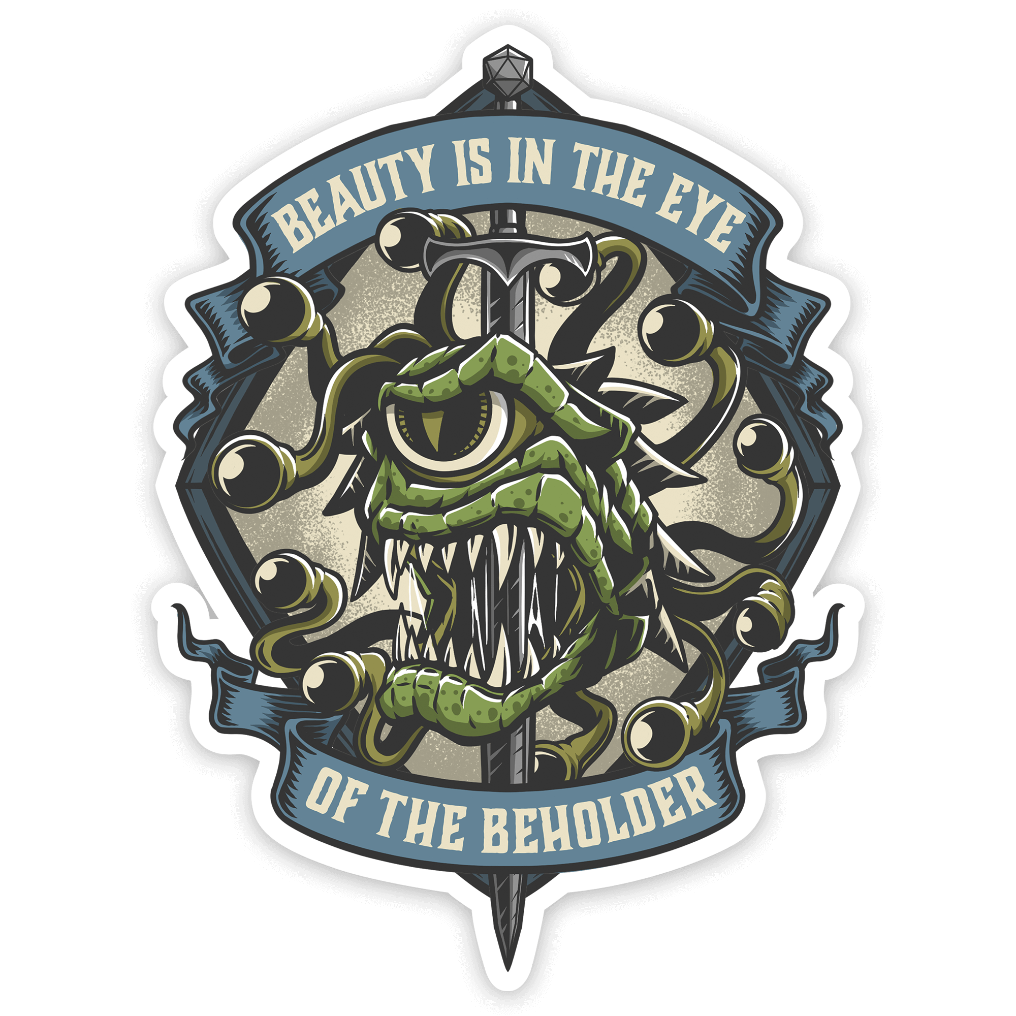 Eye of The Beholder Sticker - D&D / TTRPG Sticker - Glassstaff