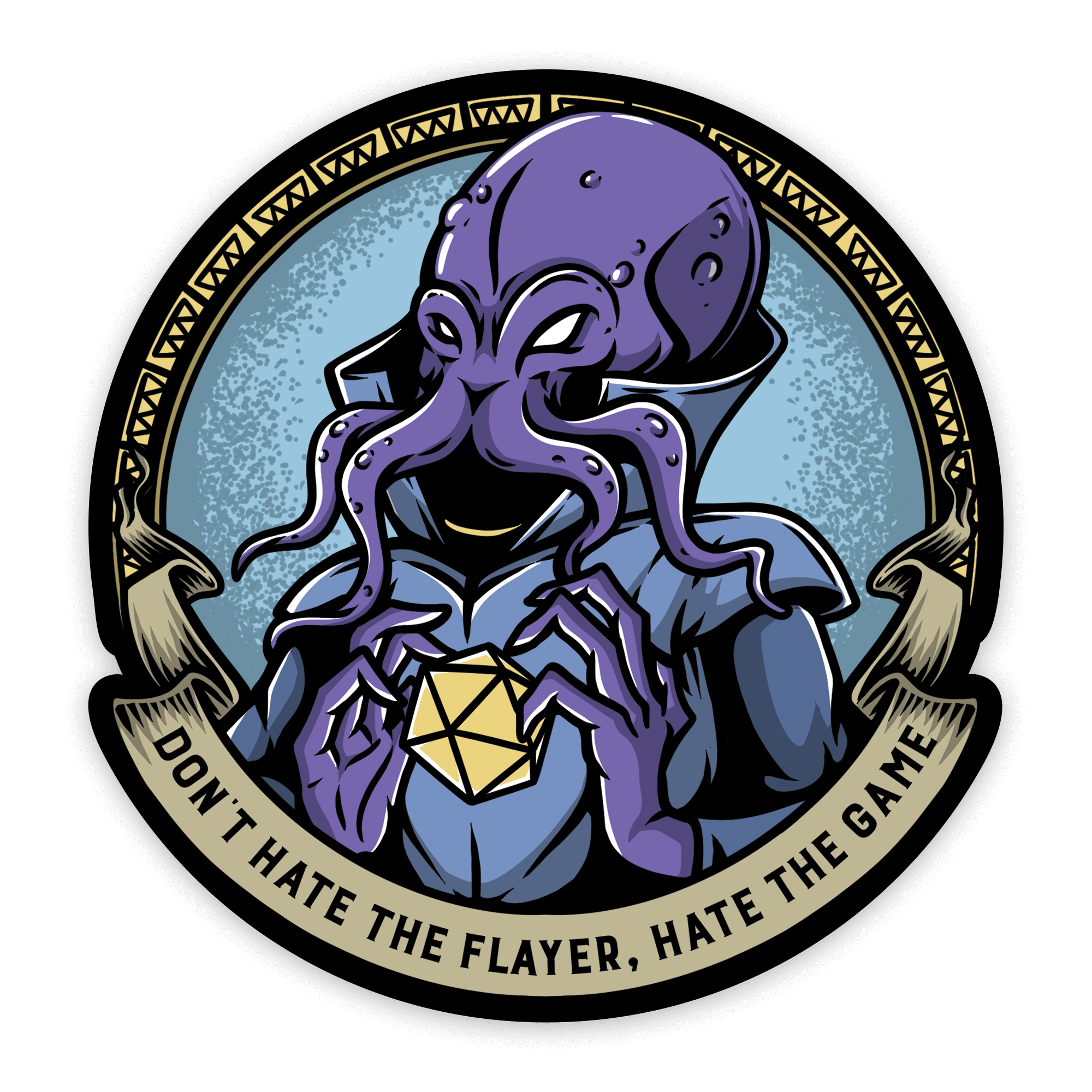 Don't Hate the Flayer Sticker - D&D / TTRPG Sticker - Glassstaff