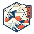 Great Wave of Dice Sticker - Sticker - GlassStaff