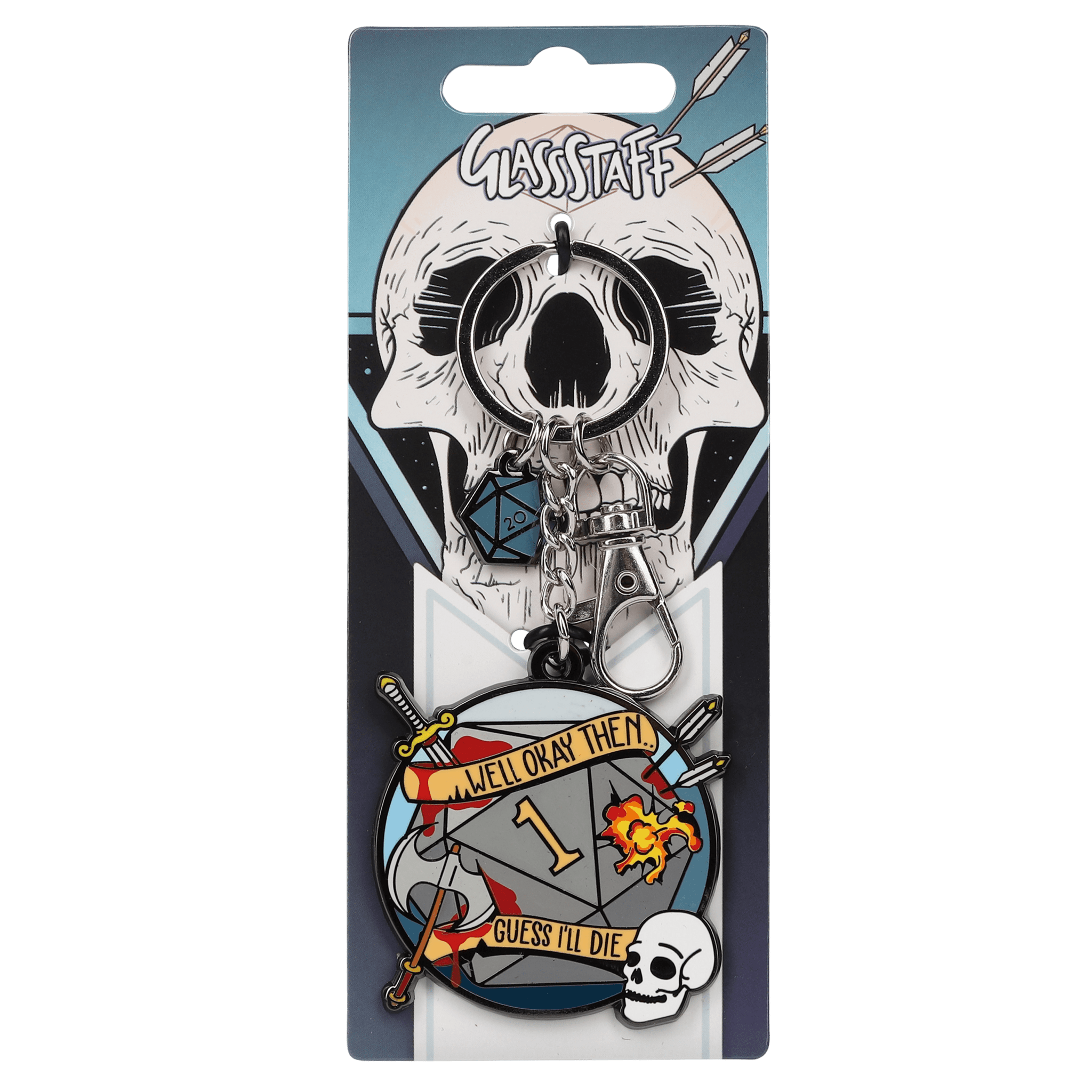 Guess I'll Die Keychain - Keychain - GlassStaff