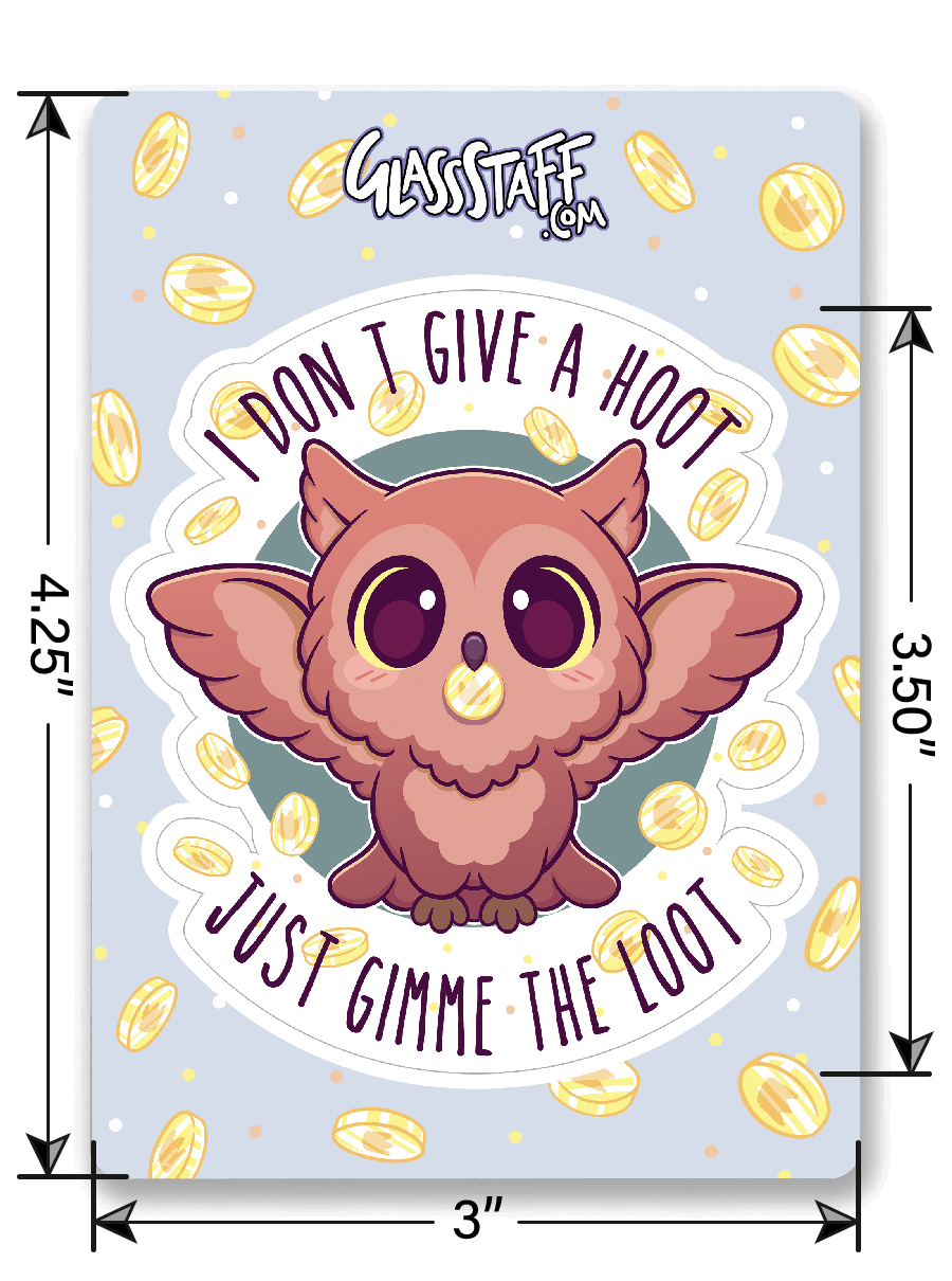 Geef me Loot-sticker - D&D / TTRPG-sticker - Glassstaff