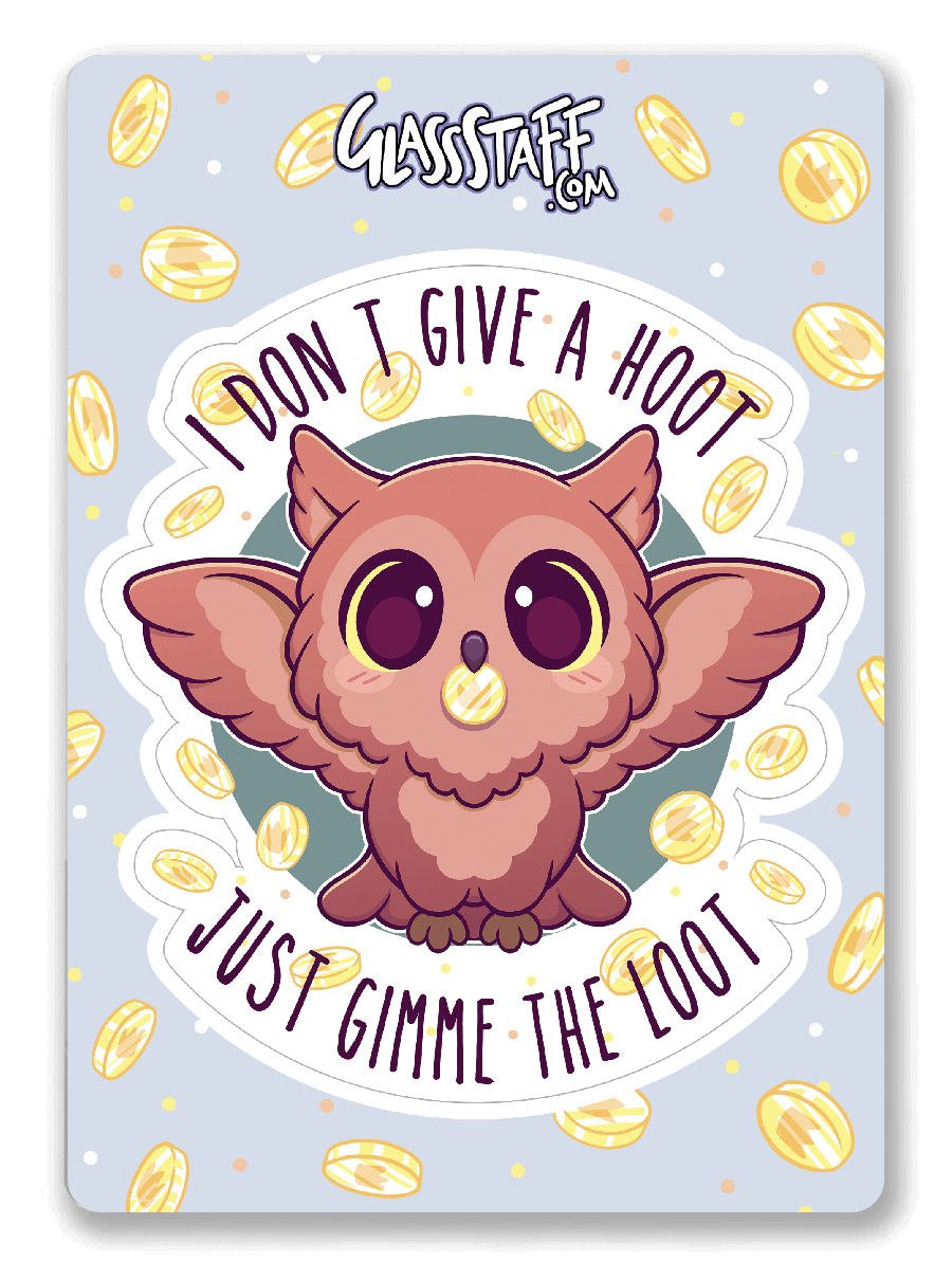 Geef me Loot-sticker - D&D / TTRPG-sticker - Glassstaff