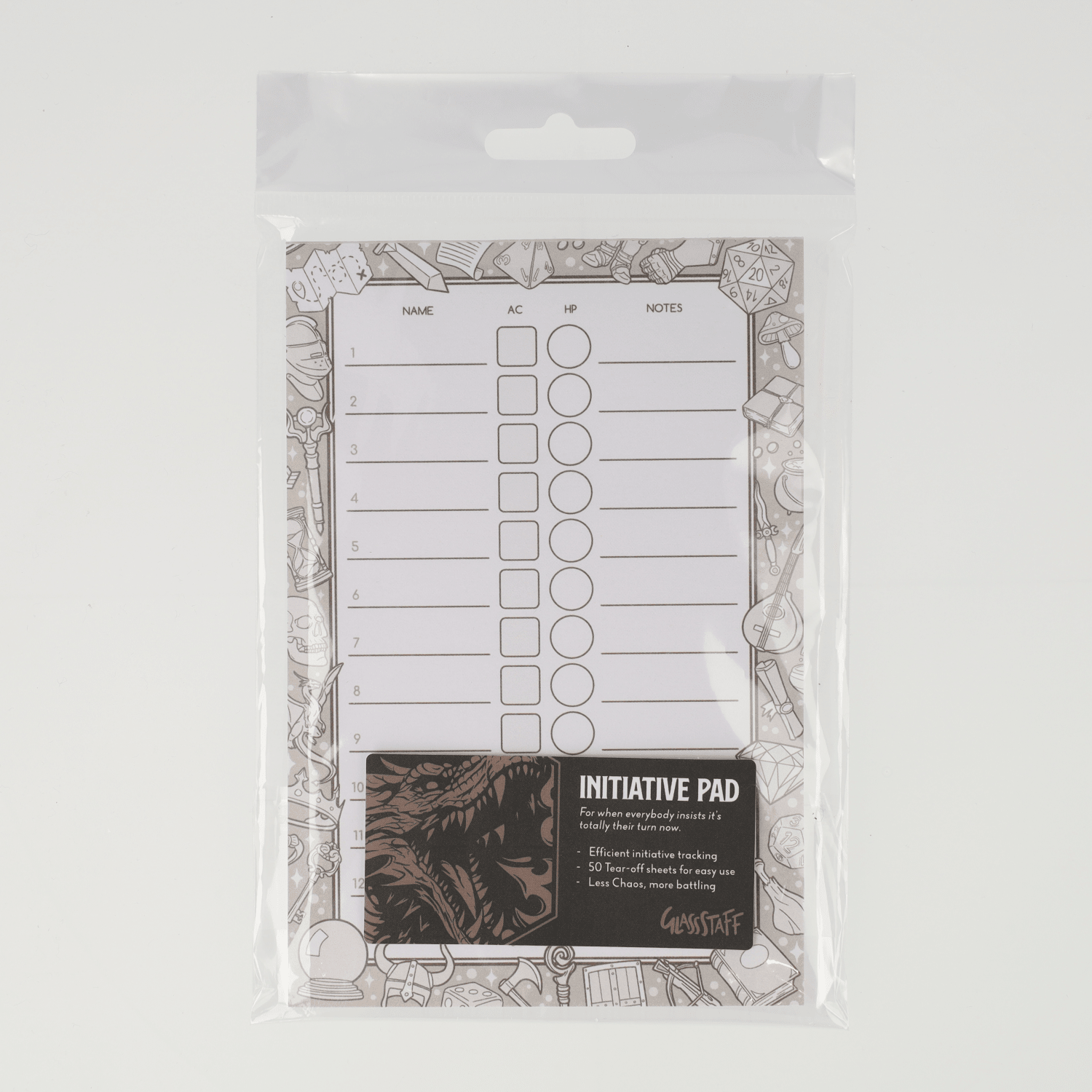 Initiative Pad - Glassstaff Dice Accessories - GlassStaff