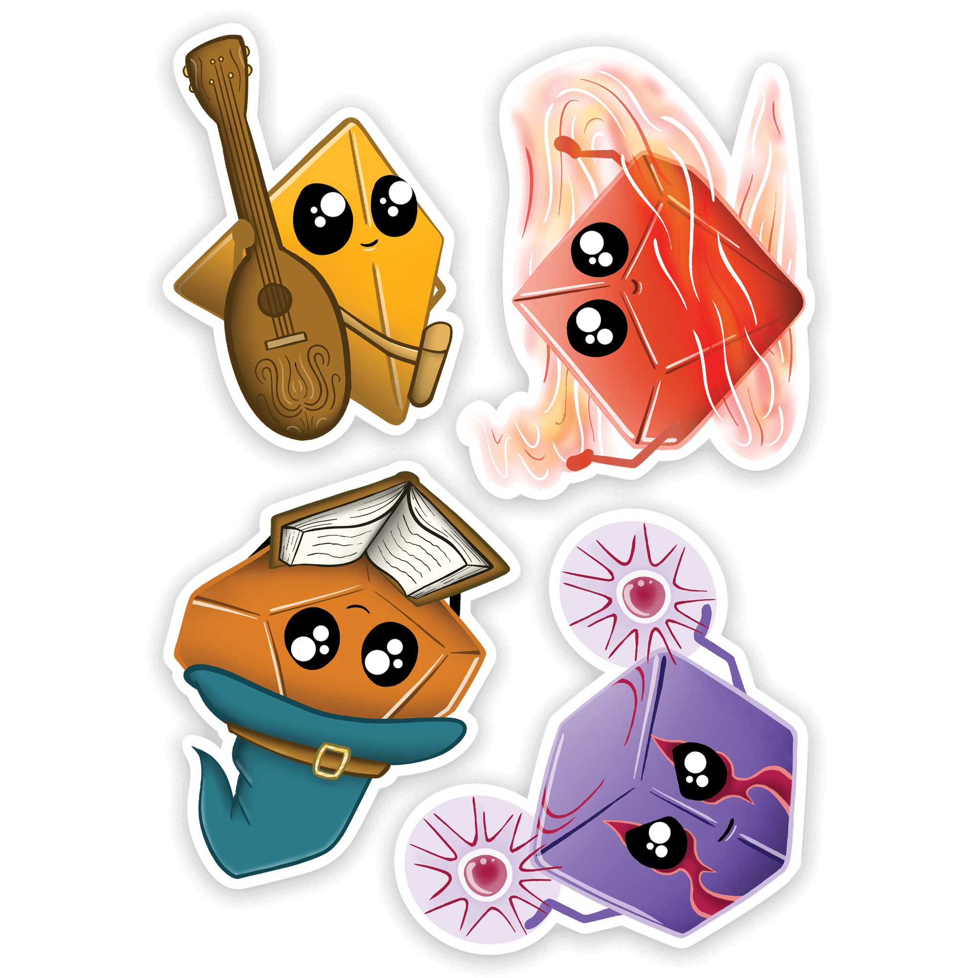 Kawaii Dice Sticker Pack 2