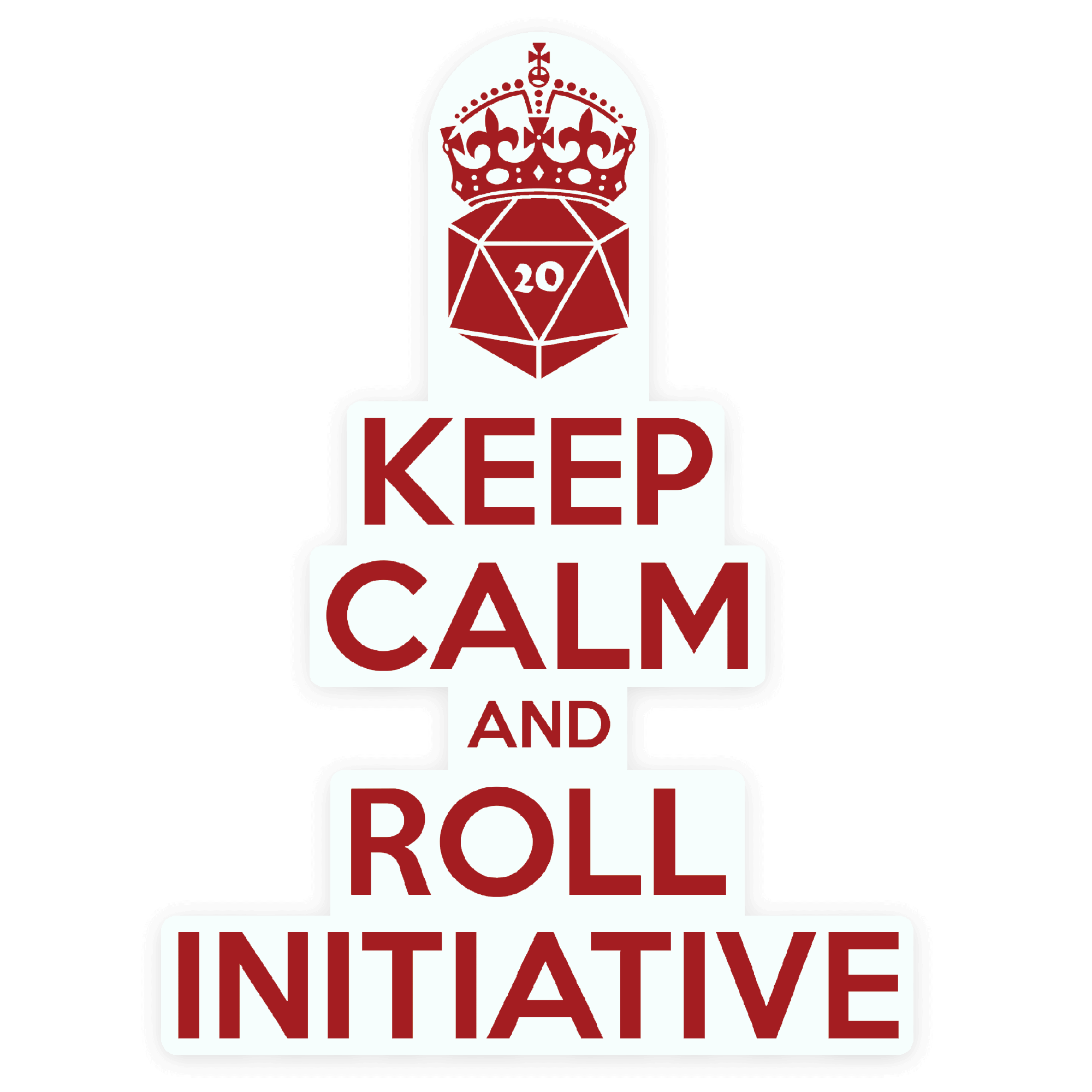Keep calm & Roll Initiative Sticker - D&D / TTRPG Sticker - Glassstaff