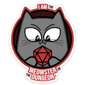 Meowster of the Dungeon Sticker - Sticker - GlassStaff
