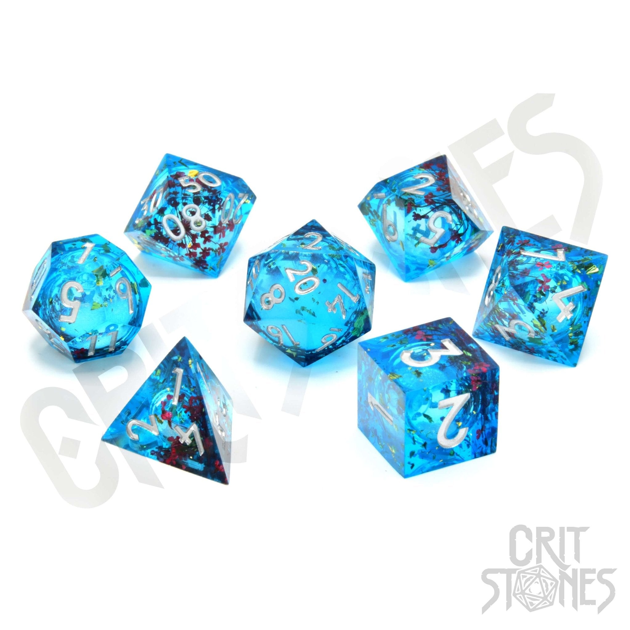 Mermaid's Maelstrom Liquid Core RPG Dice Set - RPG Dice Set - GlassStaff