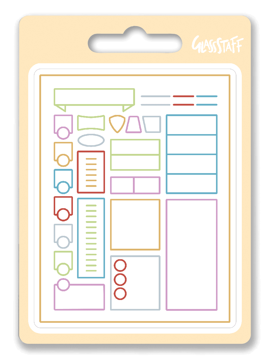 Minimal Character Sheet Sticker - Sticker - GlassStaff