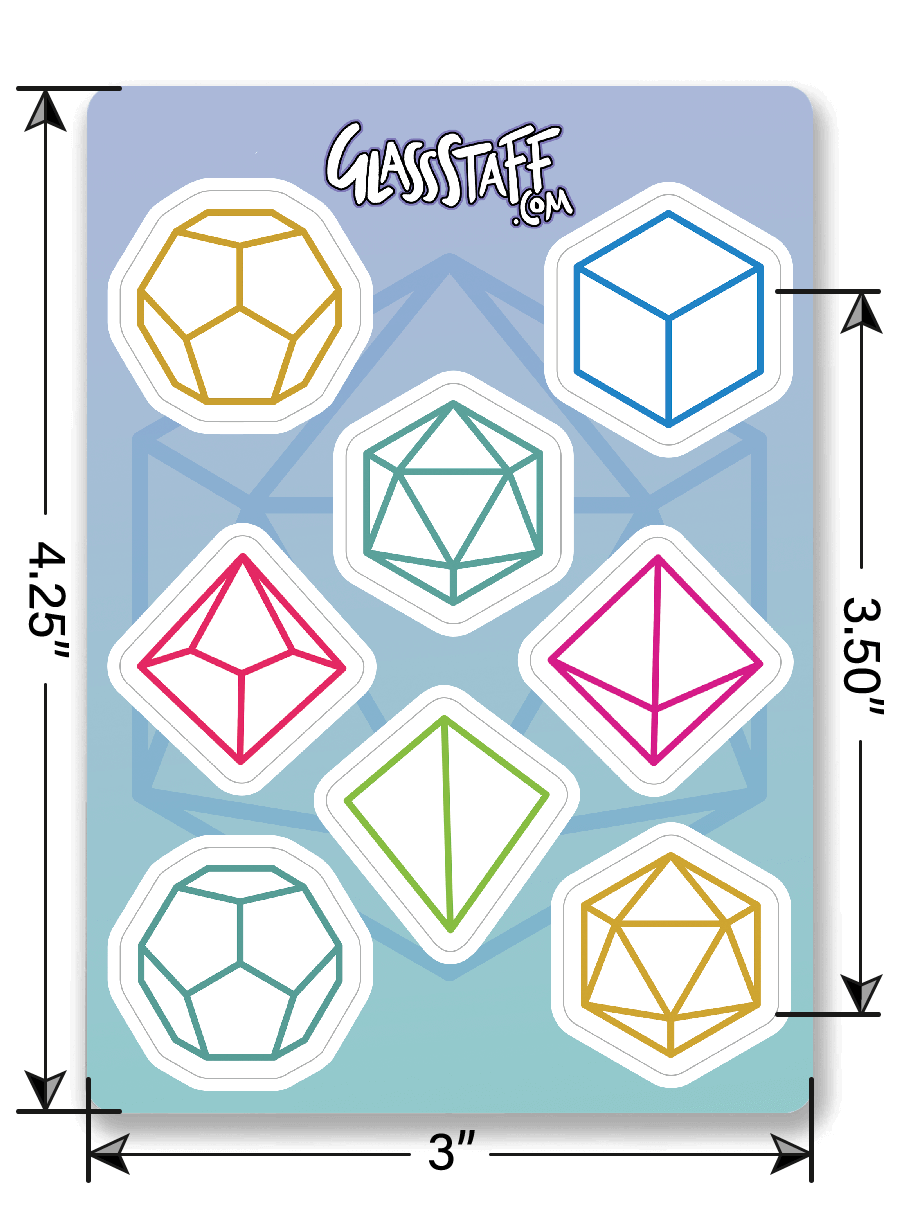 Minimal DnD Sticker - D&D / TTRPG Sticker - Glassstaff