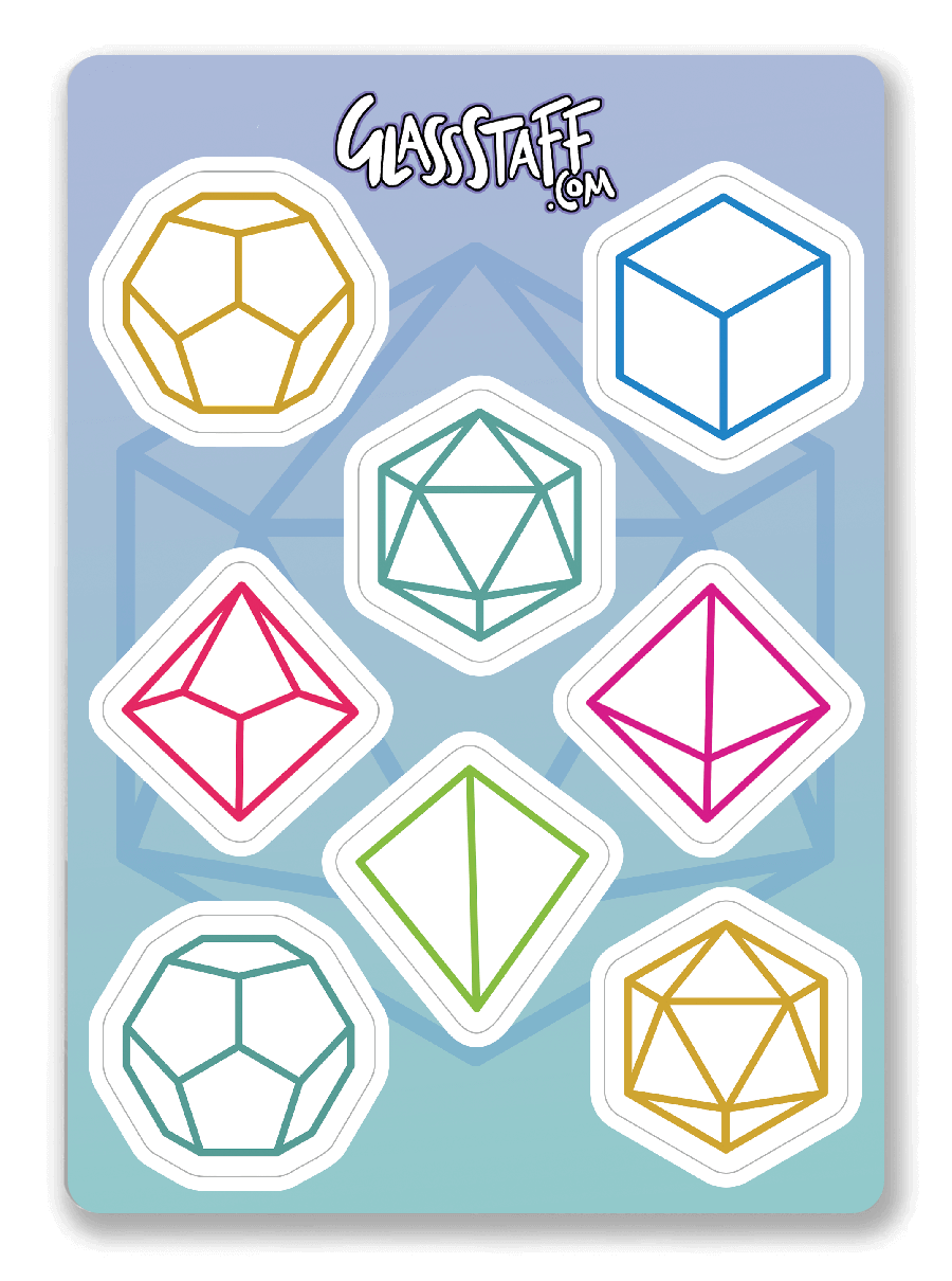 Minimal DnD Sticker - D&D / TTRPG Sticker - Glassstaff