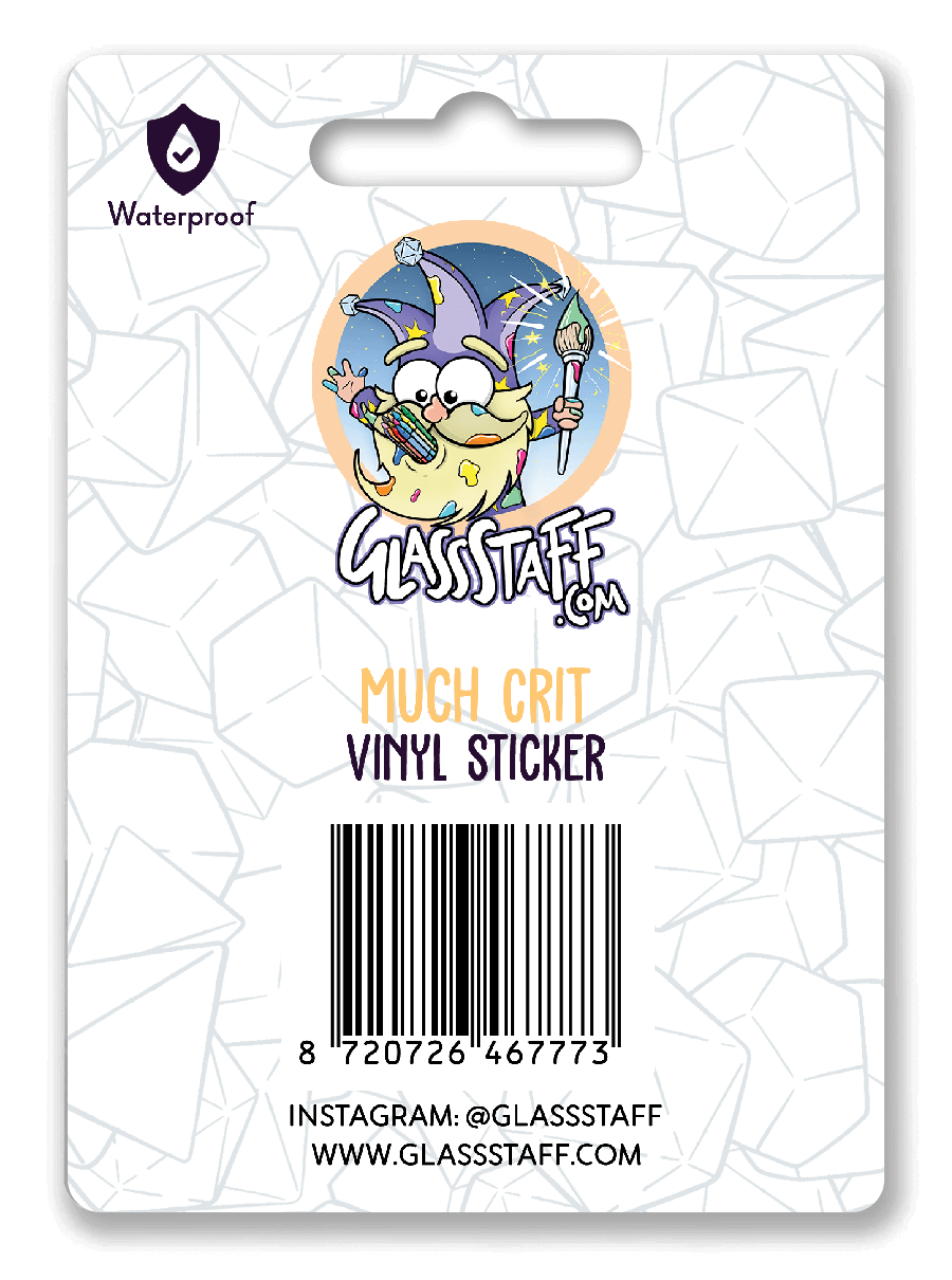 Veel Crit-sticker - D&D / TTRPG-sticker - Glassstaff