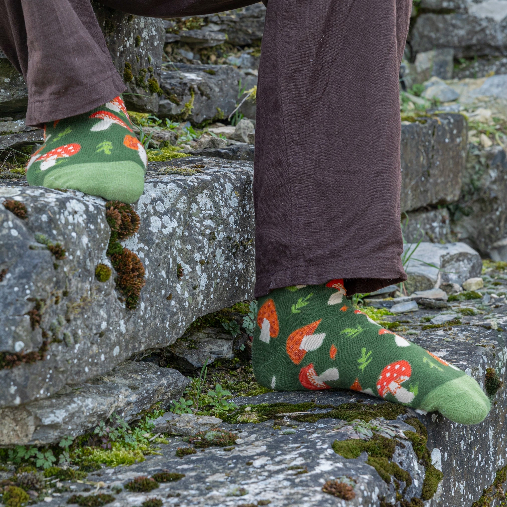 Mystic Mushrooms Socks - Socks - GlassStaff