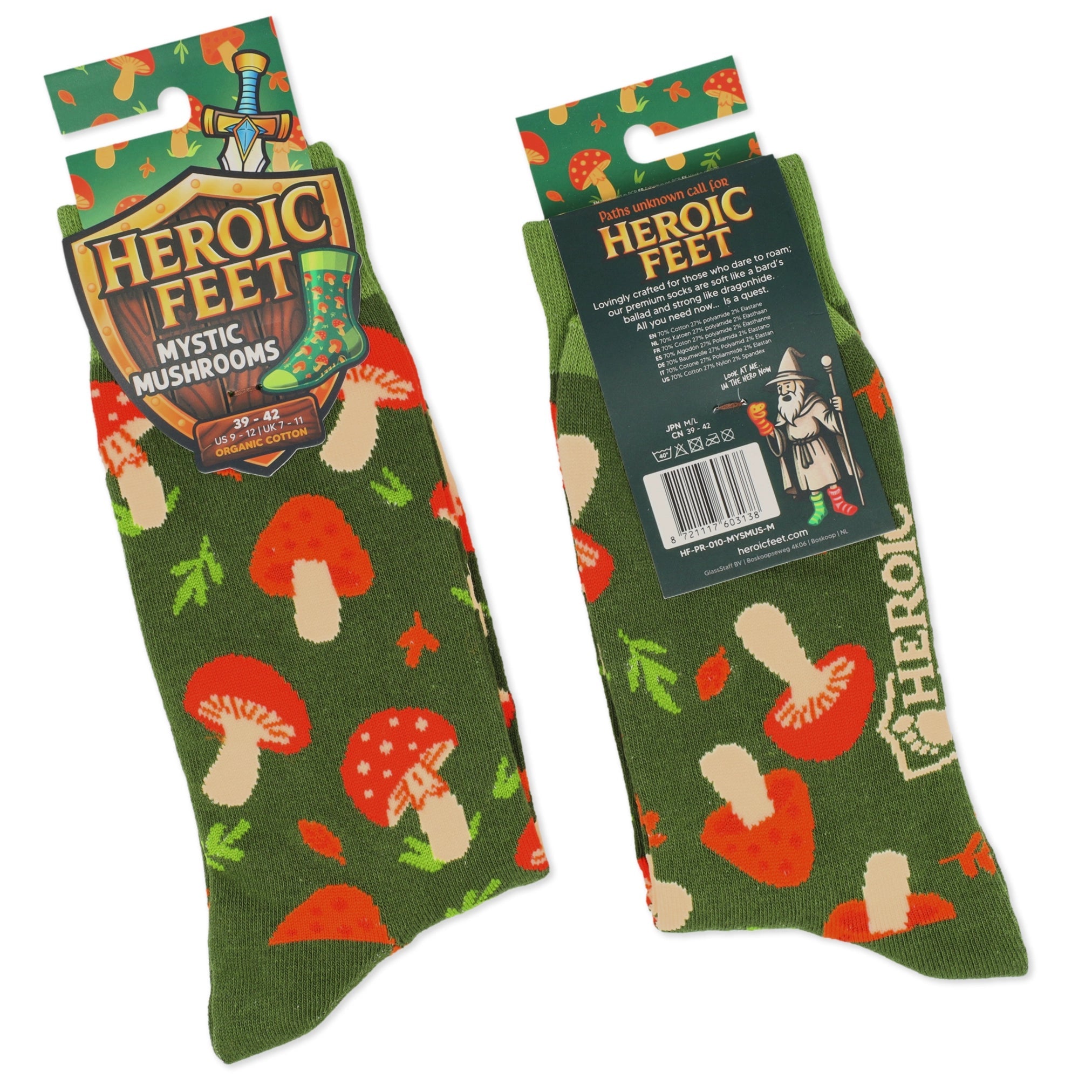 Mystic Mushrooms Socks - Socks - GlassStaff