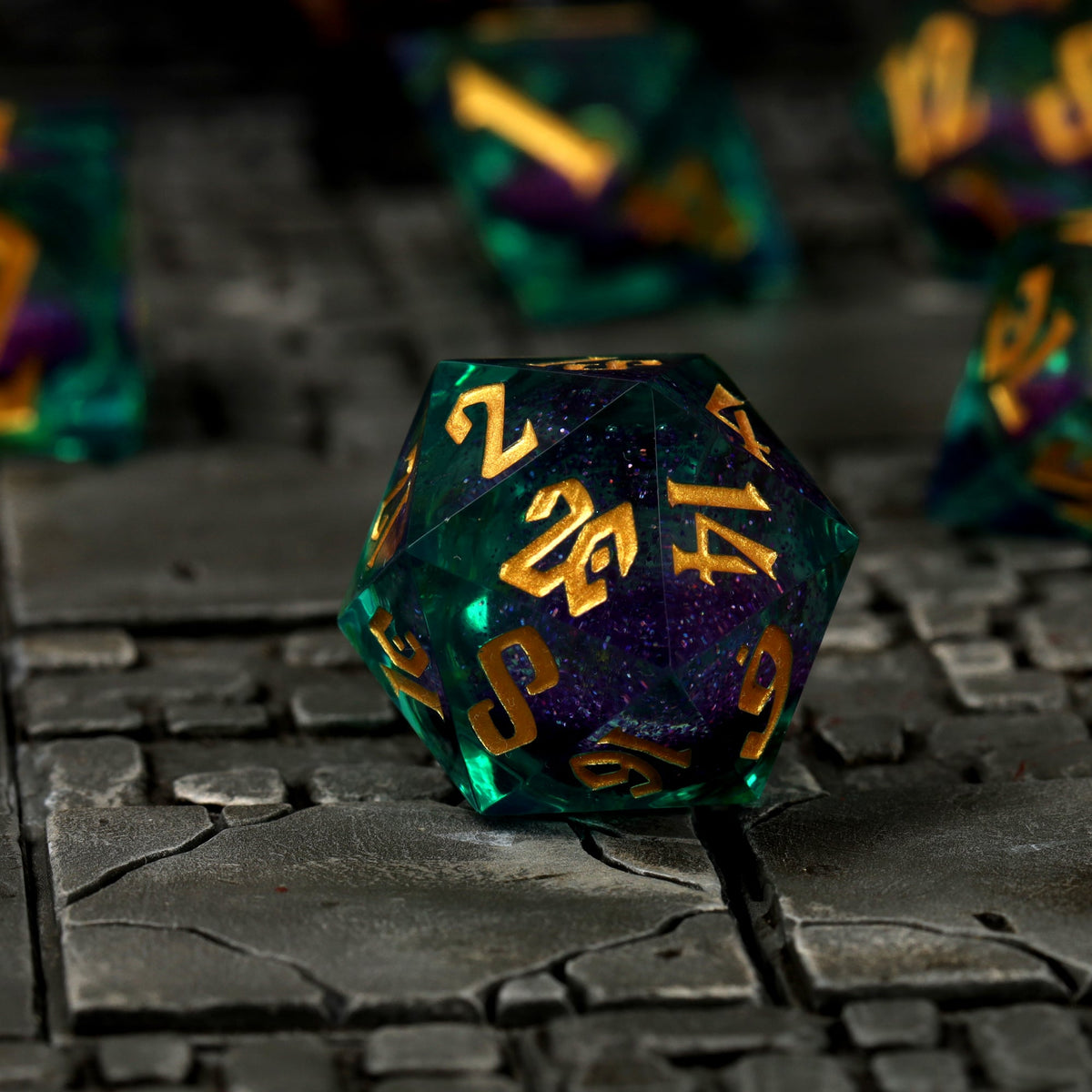 Planar Pulse Liquid Core RPG Dice Set - RPG Dice Set - GlassStaff