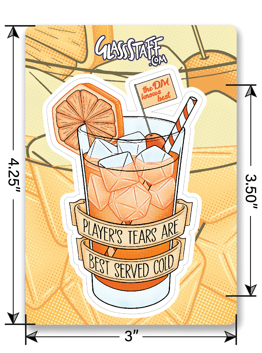Player's Tears Sticker - D&D / TTRPG Sticker - Glassstaff