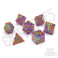 Radiant Rune Sharp Edge Resin RPG Dice Set - RPG Dice Set - GlassStaff