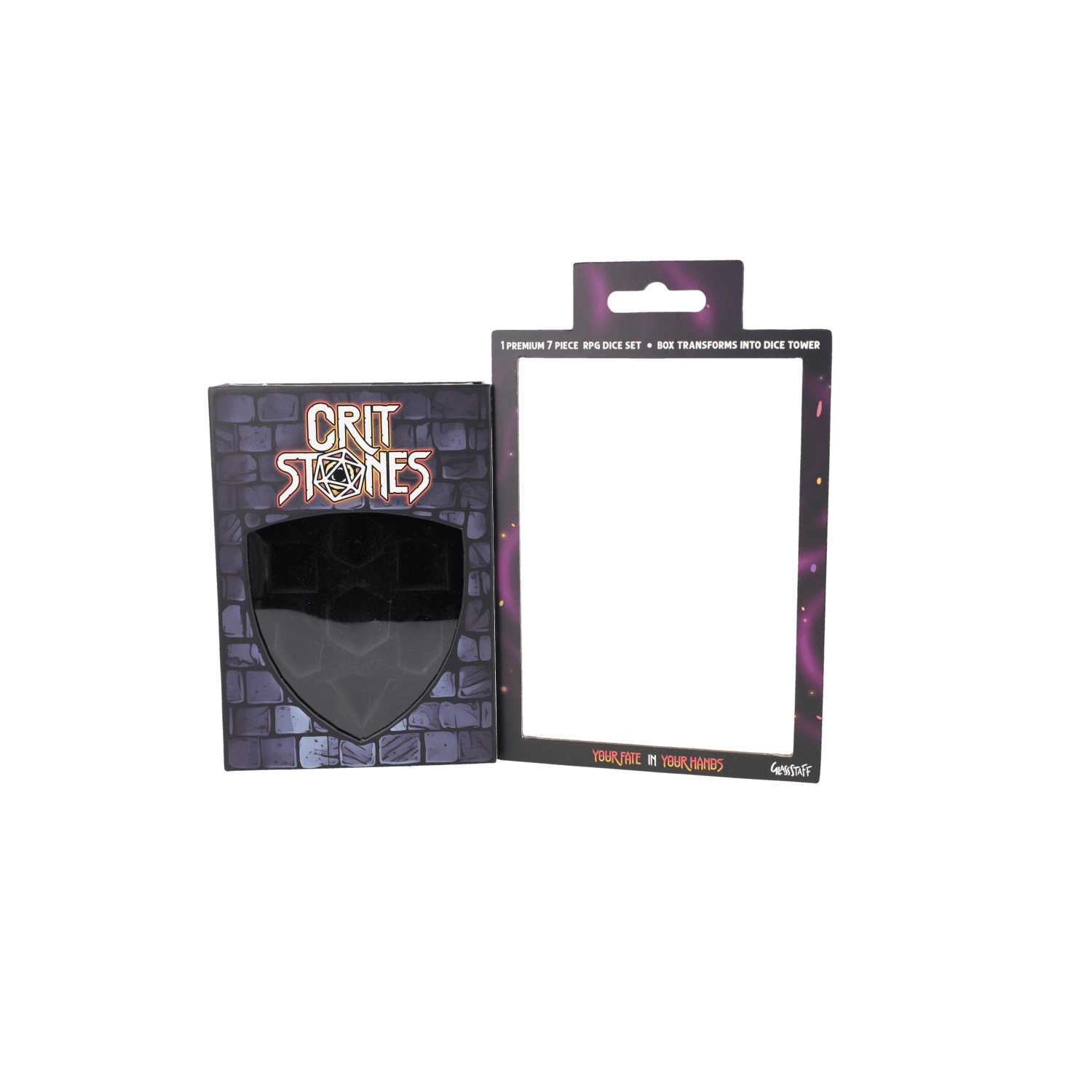 Reusable CritStones dice box hanger - POS Materials - GlassStaff