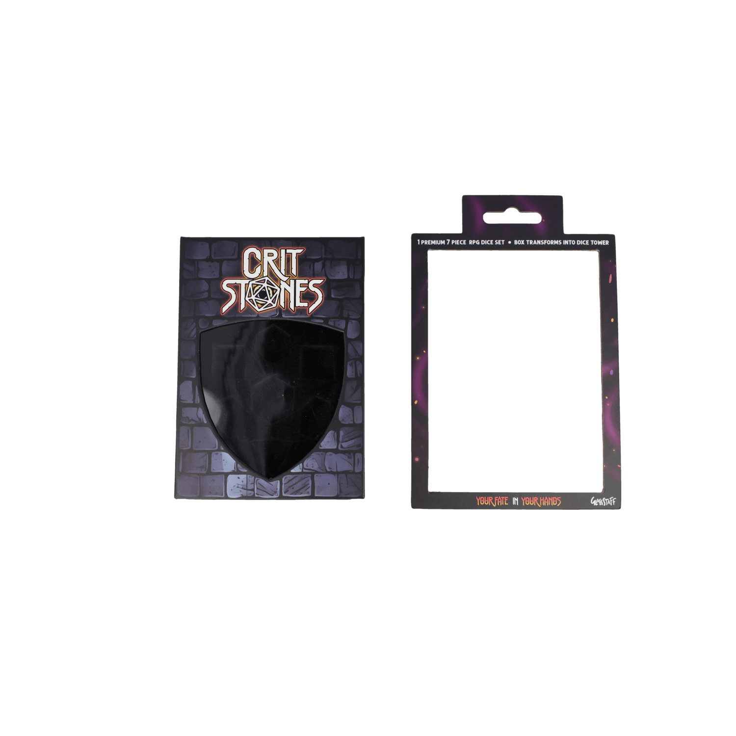 Reusable CritStones dice box hanger - POS Materials - GlassStaff