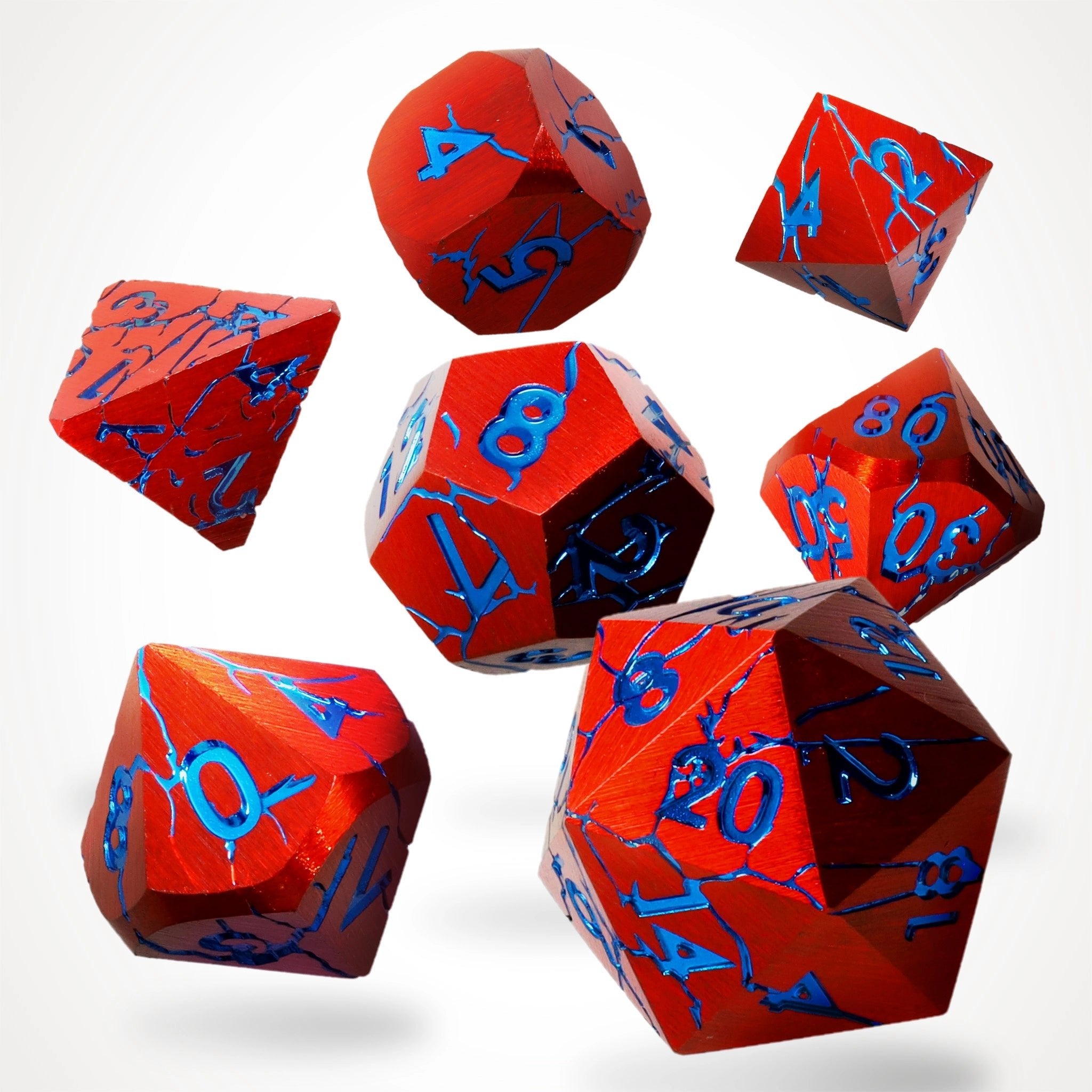 Ruptured Hell Metal RPG Dice Set - RPG Dice Set - GlassStaff