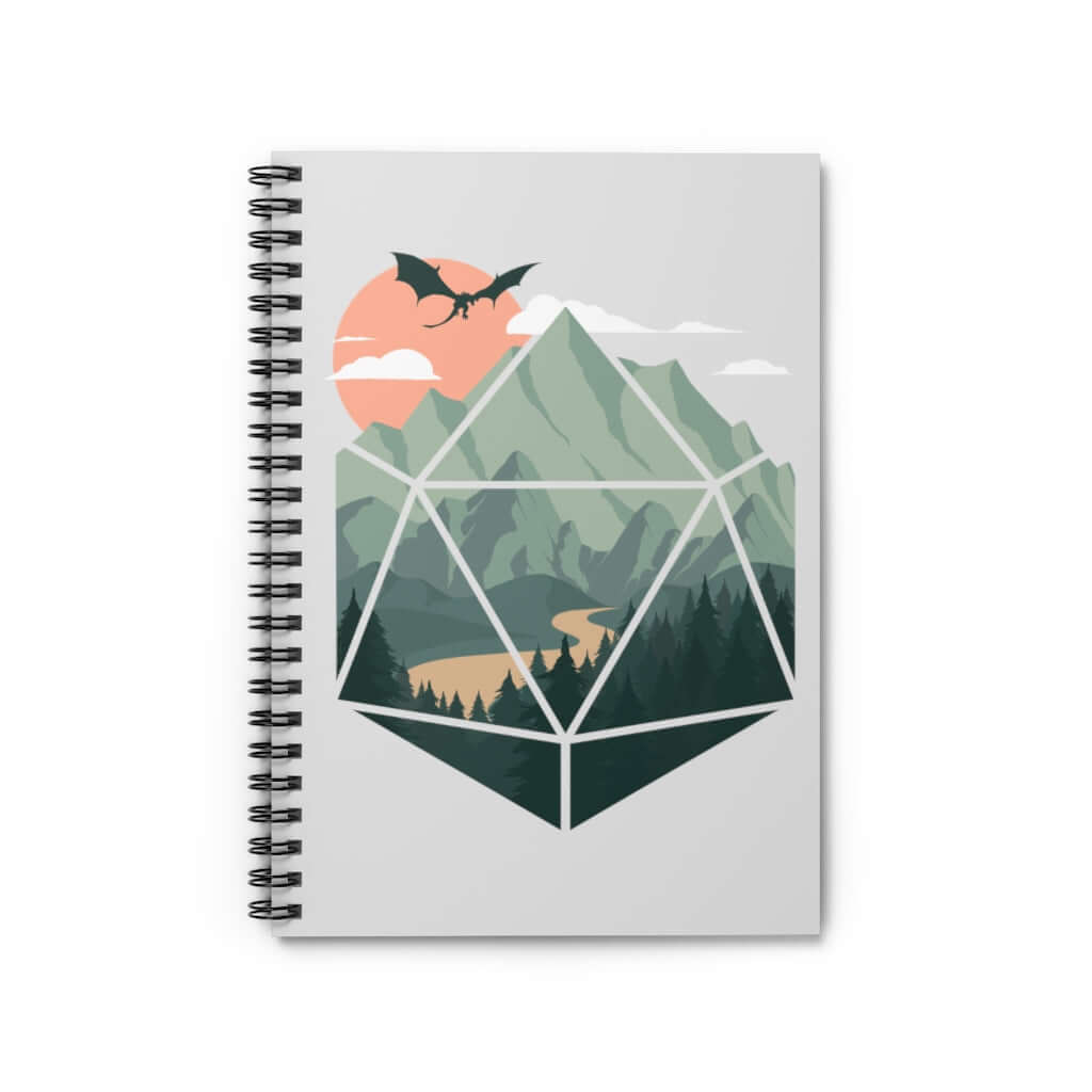 Scenic d20 WS Notebook - D&D / TTRPG Hardcover Spiral Notebook - Glassstaff