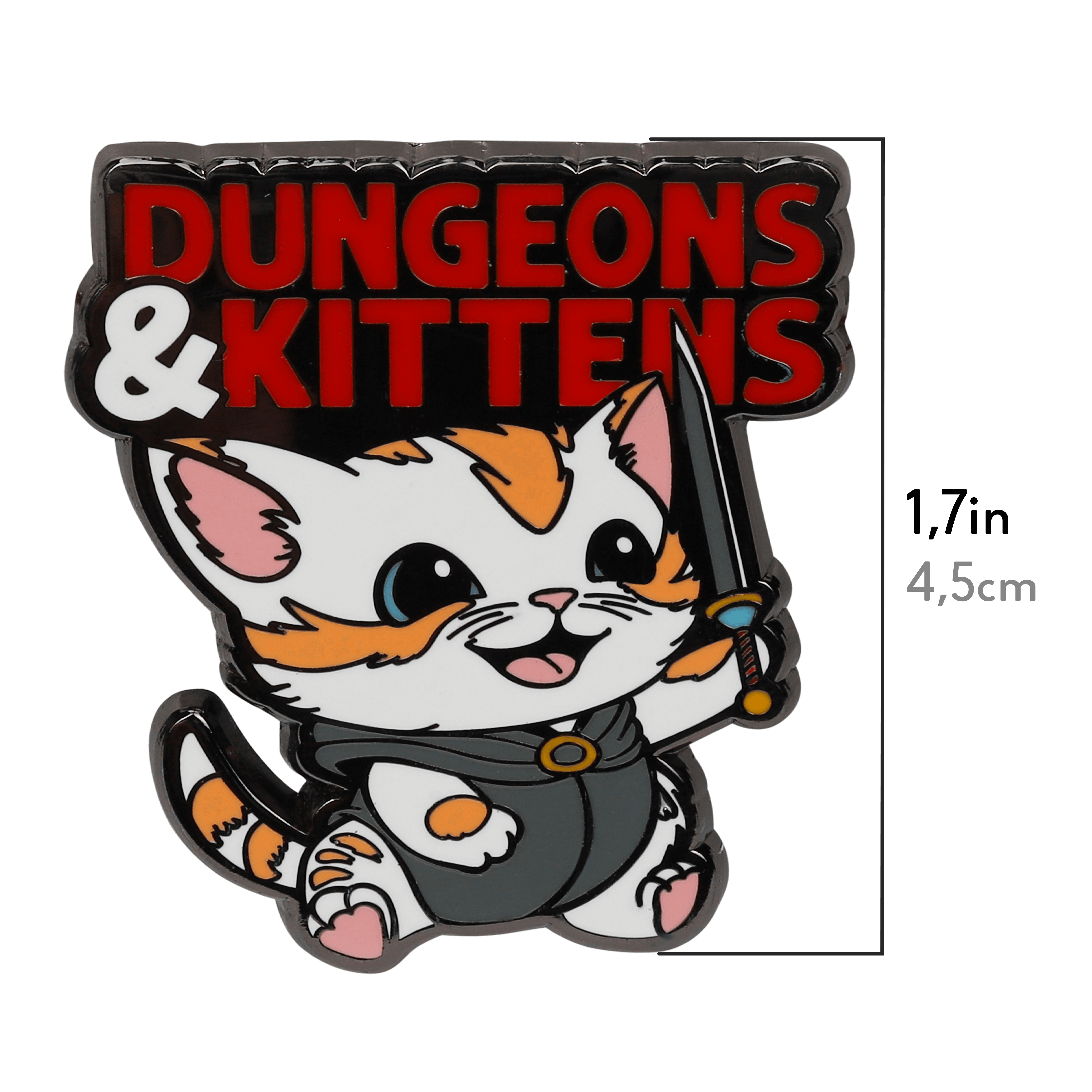 Dungeons & Kittens Pin - D&D / TTRPG Pin - Glassstaff