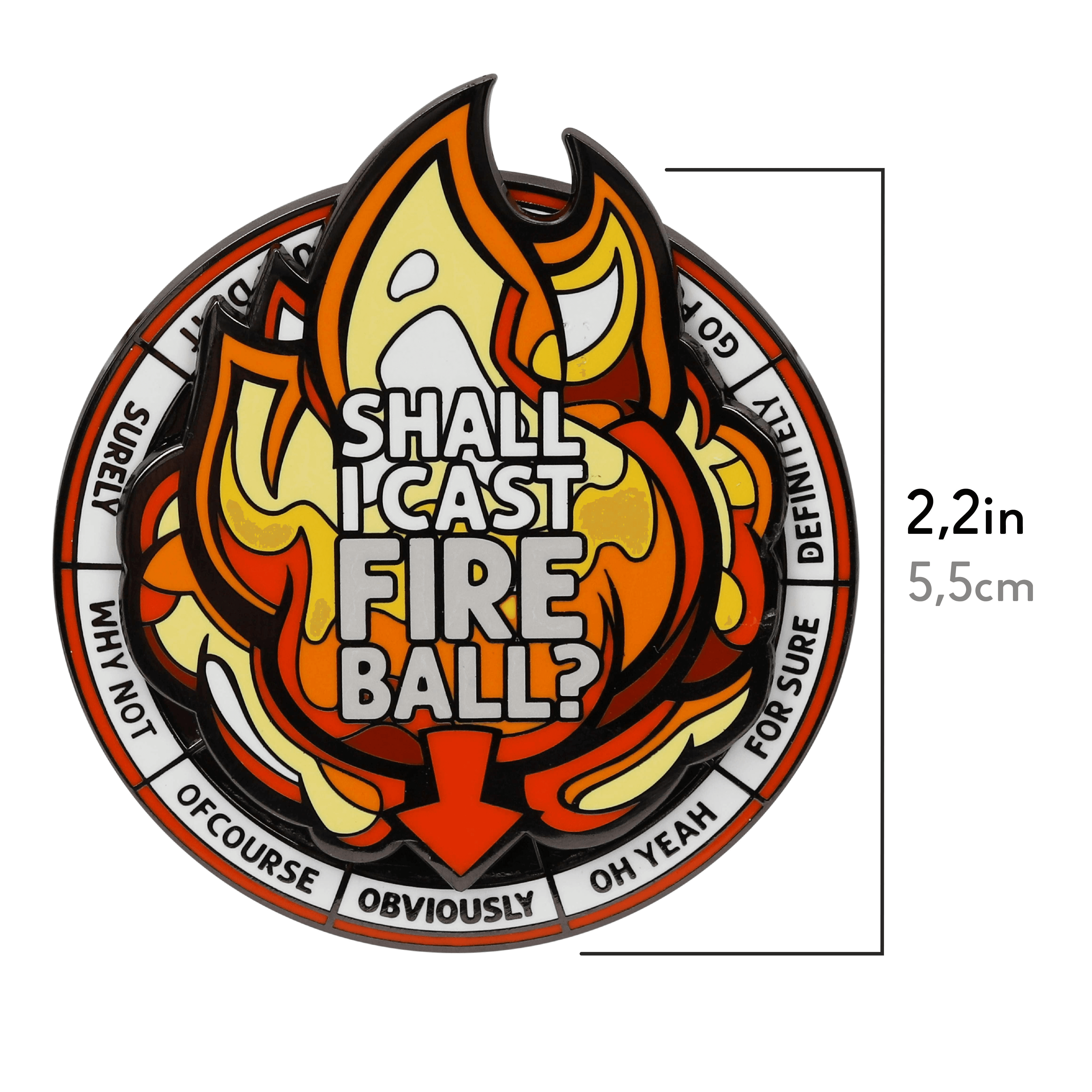 Casting Fireball Spinner Pin - D&D / TTRPG Pin - Glassstaff