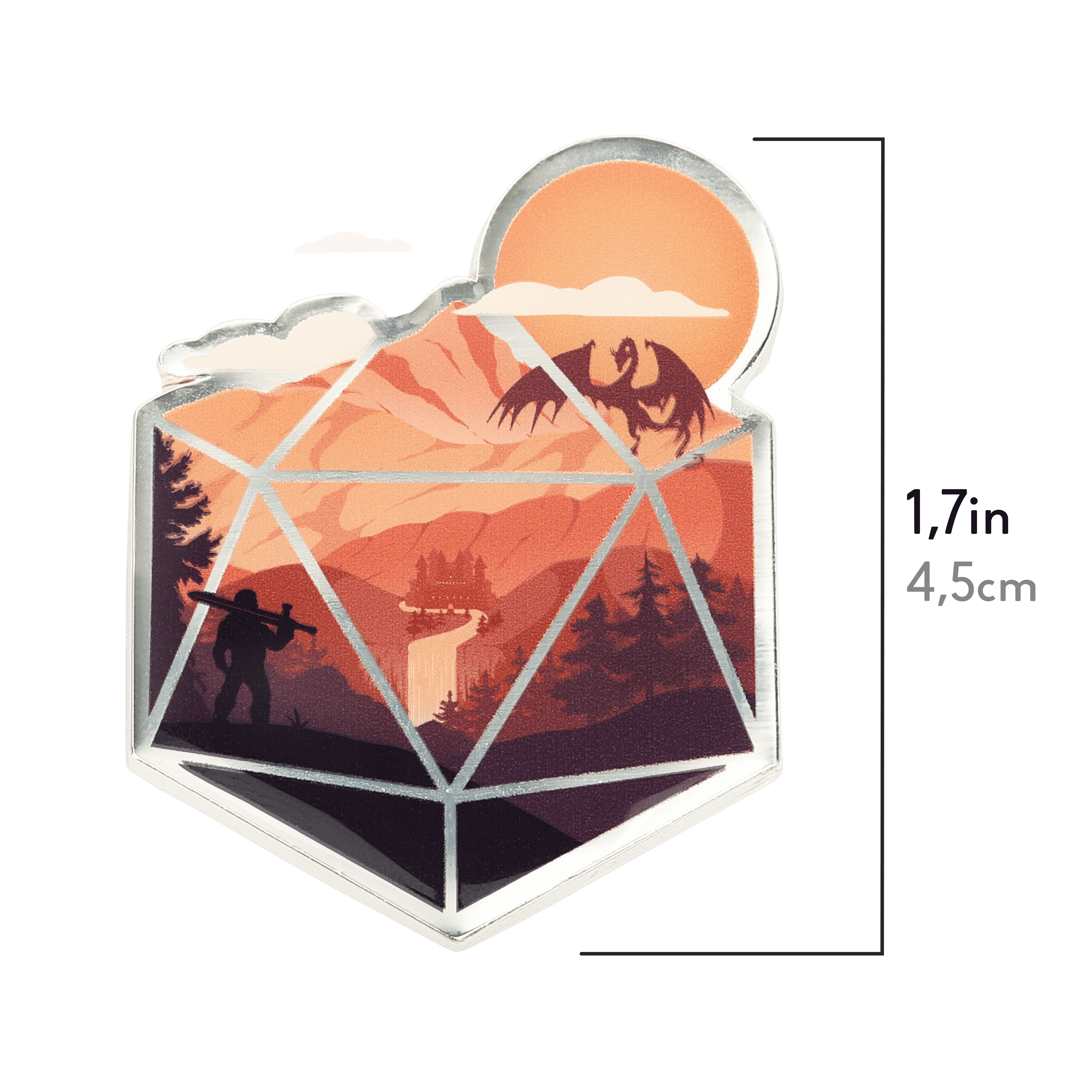 The d20 Hero Pin - D&D / TTRPG Pin - Glassstaff