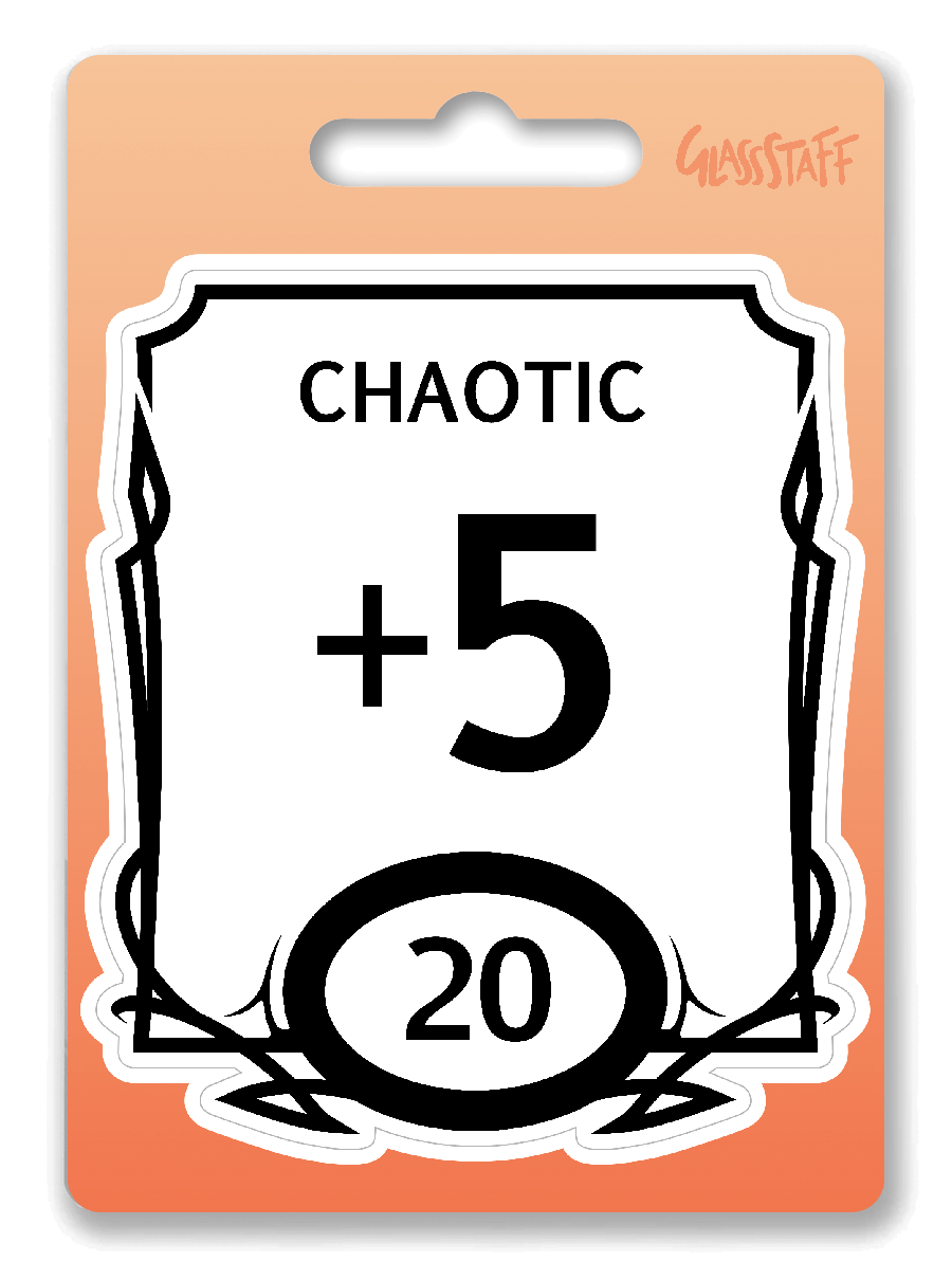 Stat Block chaotische sticker - D&D / TTRPG-sticker - Glassstaff