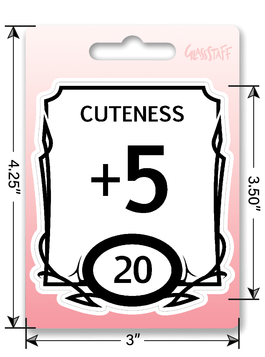 Stat Block Cute Sticker - D&D / TTRPG Sticker - Glassstaff