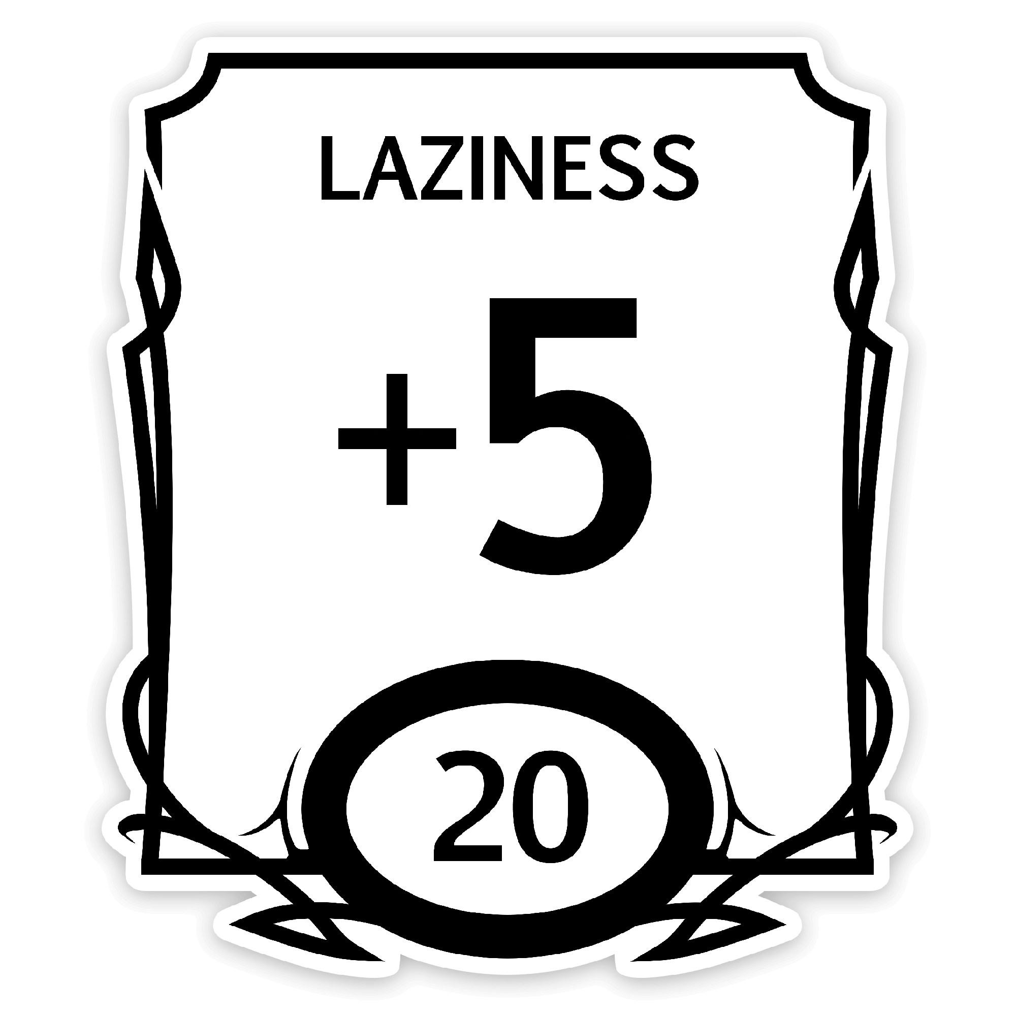 Stat Block Laziness Sticker
