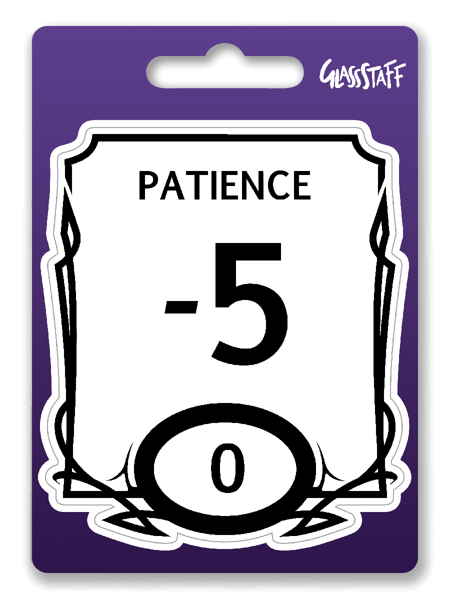 Stat Block Patience Sticker - Sticker - GlassStaff